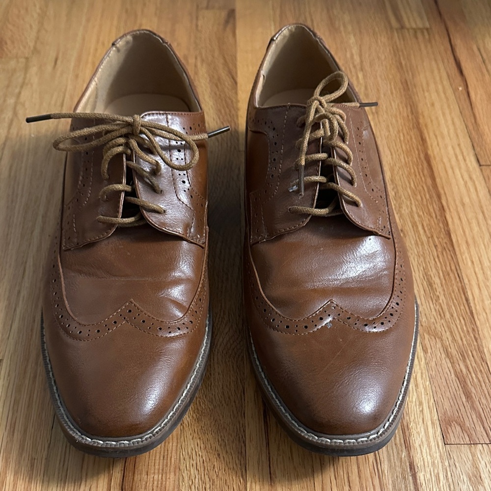 Classic Brown Leather Men's Dress Shoes